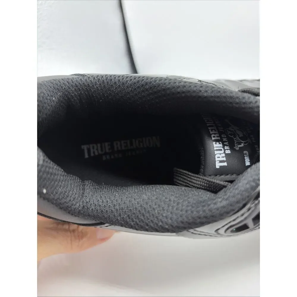 True Religion Men's Jones Court Emboss Sneakers TR-JONES-S US Sz 12 Black